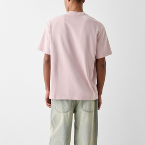 Camiseta de Hombre, Corte Recto, 100% Algodón, Color Rosa Bebé, Cuello Redondo, Manga Corta, Tejido Transpirable, Estilo Casual, Precios al por Mayor - Product Image 2