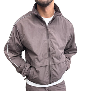 Lightweight Eco-Friendly Waterproof Breathable Front Logo <b>Gym</b> <b>Jacket</b> Wholesale Windbreaker for Casual Outdoor Sportswear - Product Image 6