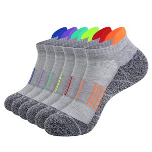 Chaussettes de sport basses pour la course à pied, respirantes, coussinées, multicolores, lot de chaussettes - Product Image 4