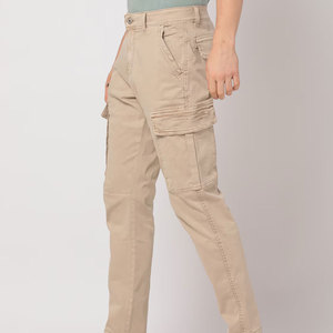 Pantalon cargo homme en toile durable, coupe slim, taille droite, écologique, léger, vintage, robuste, pour l'aventure en plein air et le style urbain - Product Image 1