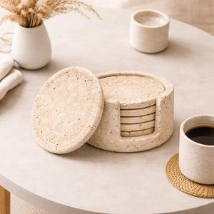 Handmade stone <b>coasters</b> with holder decorative marble <b>coasters</b> modern home decor <b>coasters</b> elegant <b>drink</b> <b>coasters</b> set - Product Image 2