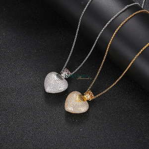 Colgante de Corazón en Plata 925 con Baño de Rodio y Moissanita, Romántico para Uso Diario de Mujeres - Product Image 5