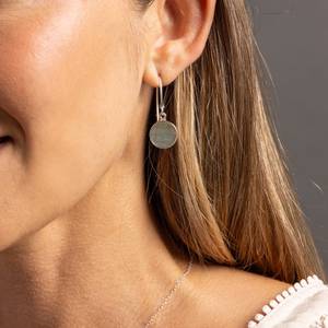 Aquamarine Gold Plated Sterling Silver Handmade Drop <b>Earrings</b> Wedding Engagement Trendy Natural Stone Certified Matching Set - Product Image 4