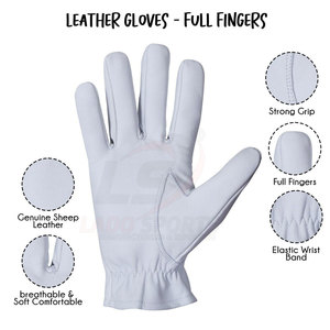 Vente flash - Nouveaux arrivages - Gants de toilette en cuir véritable pour hommes - Gants pour hommes personnalisés - Product Image 4
