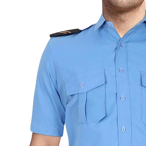 Conjunto de Uniforme de Seguridad Profesional, Camisa de Manga Larga y Pantalones a Juego con Epaulettes en los Hombros y Bolsillos en el Pecho para Trabajo - Product Image 2
