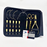 Meilleur prix - Kit d'outils pour extensions de cheveux Lucky Lash - Outils intelligents en acier inoxydable de qualité chirurgicale - Étiquette personnalisée - Durable - Or