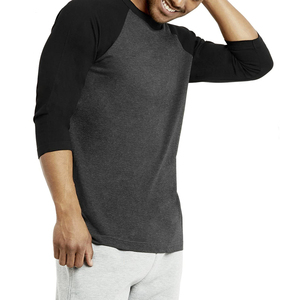 Wholesale Custom Logo Men Blank <b>Baseball</b> T-Shirts High Quality Contrast Raglan Sleeve Casual <b>Tees</b> Screen Printing Tops for Men - Product Image 4