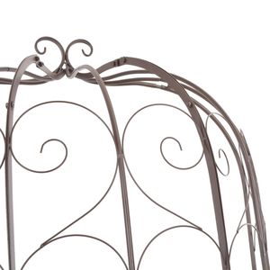 Banco de Jardín de Hierro Forjado Marrón Antiguo de 37.4 Pulgadas, Banco Resistente para Patio - Product Image 4