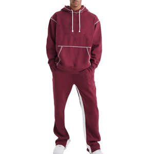 Conjuntos Deportivos de Invierno para Hombre, Marca Privada de Alta Calidad, con Capucha, Casuales, Sólidos, 100% Algodón, Ecológicos, de Secado Rápido y Transpirables - Product Image 1