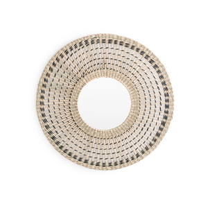 Espejo Redondo de Pared Hecho a Mano con Hierba Marina Ecológica, Espejos Decorativos Estilo Rústico para Sala de Estar, Venta al por Mayor desde Vietnam - Product Image 1