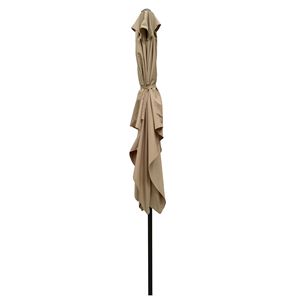 Ombrellone da Esterno Impermeabile 6x9 piedi con Manovella e Pulsante di Inclinazione per Giardino, Cortile, Piscina e Nuoto - Product Image 2