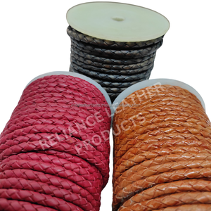 Cordon en cuir de vache tressé de style rétro de haute qualité 3mm 4mm 5mm 6mm Produits en cuir Reliance Accessoires de bijoux - Product Image 4