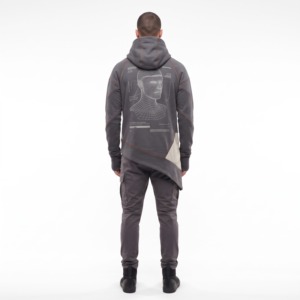 Veste à capuche en polaire pour homme, color-block, avec fermeture éclair et poches, coupe régulière, coupe-vent, pour l'automne - Product Image 3
