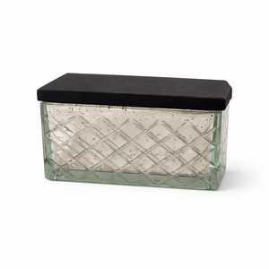 Porte-bougies et lanternes en verre argenté personnalisé avec couvercle en bois de manguier, vides, pour décorations de Noël et de fêtes à la maison - Product Image 1