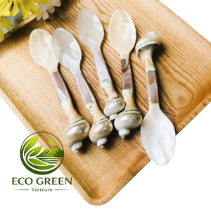 Vietnam Handmade Mother of Pearl Spoon Natural <b>Shell</b> Coffee Tea Dessert Spoon Luxury Tableware for Home Kitchen Decor - Product Image 4
