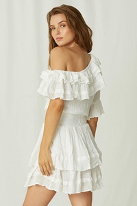 เสื้อเกาะอก100% คอตตอนเนื้อคลาสสิกเป็นมิตรกับสิ่งแวดล้อมทันสมัยขนาดเล็กทันสมัยมีระบายไหล่ธรรมชาติสำหรับวันหยุดฤดูร้อน - Product Image 2