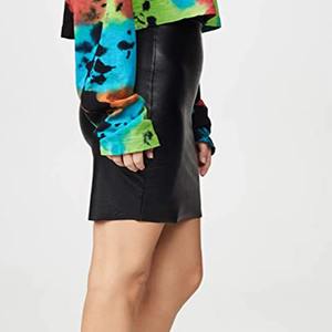 กระโปรงหนังคุณภาพสูงสำหรับผู้หญิงกระโปรงหนังสำหรับใส่กลางแจ้งสีพื้นสำหรับฤดูหนาว - Product Image 2