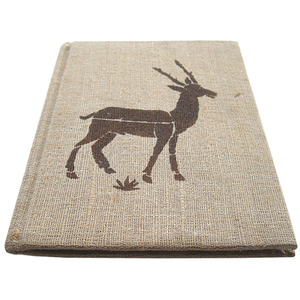 Cuaderno de Diseño Simple con Tapa Dura, Papel Hecho a Mano con Estampado en Bloque, Textil de Yute, Pétalos de Flores y Hierba - Product Image 2