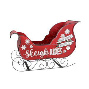 High Selling Best Quality Metal <b>Santa</b> Sled for Table Top Christmas Decorations Customizable Sizes & Designs Best Price - Product Image 5