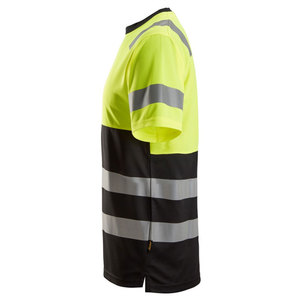 <b>Hi</b> <b>Vis</b> Reflective Work <b>T</b>-<b>Shirt</b> Men Short Sleeve Quick Dry Polyester Safety <b>Shirt</b> Color Blocked Summer Casual Wear - Product Image 5