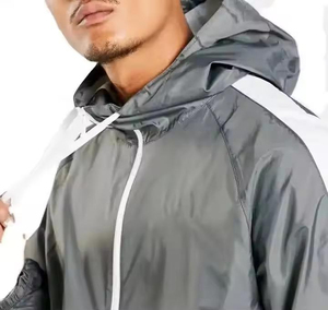 Veste coupe-vent sur mesure, production OEM avec tissu respirant et léger pour le fitness, les activités de plein air et les vêtements de sport, vente en gros - Product Image 5