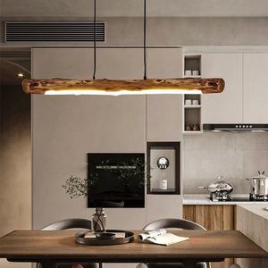 SIMIG Wabi Sabi <span class=keywords><strong>in</strong></span> <span class=keywords><strong>legno</strong></span> luce <span class=keywords><strong>a</strong></span> <span class=keywords><strong>sospensione</strong></span> retrò lampadario <span class=keywords><strong>in</strong></span> <span class=keywords><strong>legno</strong></span> massello industriale <span class=keywords><strong>lampade</strong></span> da sala da tè tavolo Bar ristorante creativo - Product Image 4