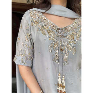 Top de fiesta de mujer de diseñador-Plazzo con Conjunto elegante Dupatta - Product Image 1