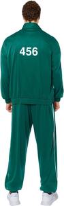 Ensemble de survêtement vert à capuche pour homme, manches longues, couleur unie, sweat-shirt et pantalon décontractés, respirant, en coton mi-lourd, pour l'automne - Product Image 5