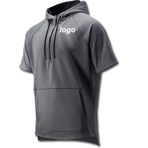 Ropa Deportiva para Hombre, Sudaderas con Capucha de Manga Corta, Sólidas, Antipilling, Transpirables, Profesionales, Sudaderas con Capucha y Camisetas Deportivas para Hombre - Product Image 5