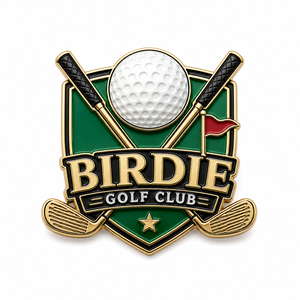 Épinglette de golf personnalisée en émail dur scintillant, badge de tournoi de golf, épinglette de récompense, épinglette sportive en métal souvenir, vente en gros - Product Image 3