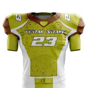 Uniforme de football américain personnalisé de haute qualité avec impression de logo, manches courtes, respirant, séchage rapide, nouveau design d'été - Product Image 3