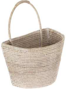 Cesta de Almacenamiento Colgante de Mimbre con Asa, Cesta Tejida Natural, Organizador de Almacenamiento Ecológico, Decoración Boho para el Hogar, Cesta de Picnic - Product Image 2