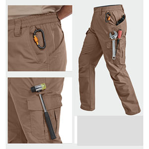กางเกงเดินป่าผู้ชายแบบแห้งเร็ว ระบายอากาศได้ดี สำหรับกิจกรรมกลางแจ้ง มีกระเป๋าหลายช่อง ทรงตรงกลางลำตัว เหมาะสำหรับการเดินป่า - Product Image 4