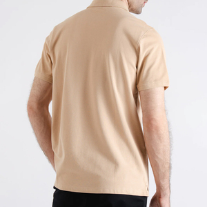 Chemises polo pour hommes en coton biologique 100% avec logo brodé, t-shirt d'été doux et respirant, vêtements décontractés - Product Image 2