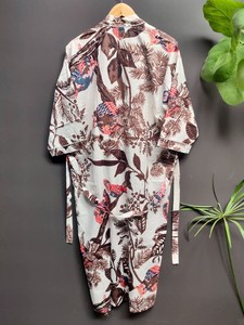 Bata Kimono de Algodón Suave Transpirable con Estampado de Bloques y Dibujos Animados Naaz Textile para Mujer, Camisón de Verano Hecho a Mano ODM con Cuello en V hasta la Rodilla - Product Image 2