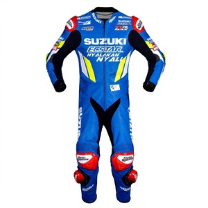 ชุดแข่งรถมอเตอร์ไซค์หนังวัวแท้ MotoCP Zuzuki แบบชิ้นเดียว หนา 1.3 มม. ระดับมืออาชีพ พร้อมเกราะป้องกัน CE ระดับ 2 แบบจั๊มสูท/ชุดแข่ง - Product Image 1