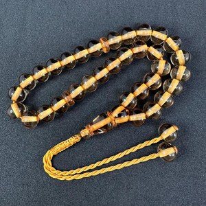 Tasbih de resina de miel de lujo, cuentas de oración islámicas hechas a mano, Misbaha minimalista, rosario musulmán, cuentas de resina de primera calidad, hechas a mano. - Product Image 4