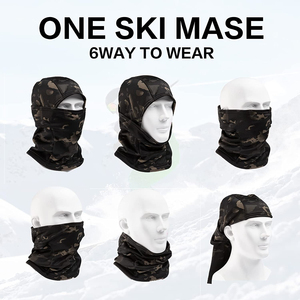 Pasamontañas unisex para adultos con 3 orificios, personalizado, para esquí de invierno, cubre toda la cara, táctico, transpirable, impermeable, estilo con imagen, precio económico, venta al por mayor - Product Image 6