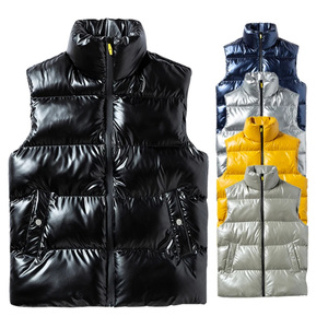 Gilet matelassé réversible unisexe coupe-vent chaud et épais à col rond avec fermeture éclair et boutons, tailles M-8XL - Product Image 6