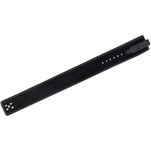 Black Leather Weightlifting Belt Adjustable Back Support Buckle Gym Training Belt for Weight Lifting - Product Image 4