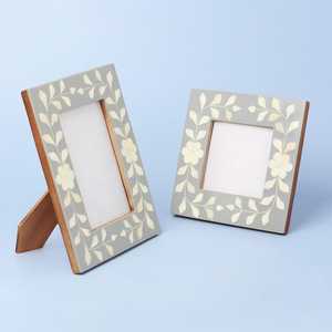 Handmade <b>Wood</b> Photo <b>Frame</b> With Floral Inlay Design Elegant Rectangle Tabletop <b>Picture</b> <b>Frame</b> Decorative Home Display - Product Image 4