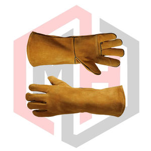 Guantes de Soldadura de Cuero Largos, Talla Única, Flexibles, Transpirables, Resistentes a Desgarros, Aislantes del Calor, Color Personalizable - Product Image 6