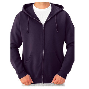 Men Winter Hoodie Sweatshirt Long Sleeve Breathable 100% Cotton Eco-Friendly Pullover Zipper <b>Design</b> Front Logo Plain Dyed Solid - Product Image 4