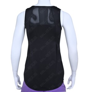 Camiseta Deportiva de Malla Negra Personalizada al por Mayor de BFW para Mujer, Camiseta Deportiva sin Mangas para Gimnasio OEM - Product Image 4