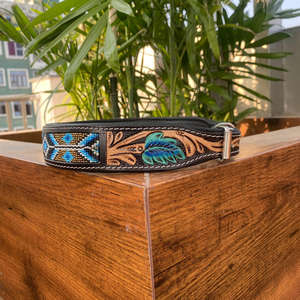 Fashion Premium Designer Custom Tooled Leather Beaded Luxury Adjustable Heavy Duty <b>Dog</b> <b>Collar</b> Manufacturer Wholesale Pet <b>Collars</b> - Product Image 2