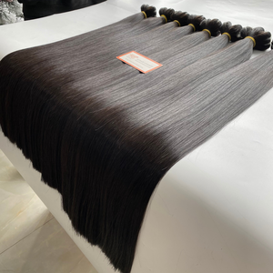 Usine de haute qualité vente en gros trame de cheveux humains vierges à double tirage extension de cheveux raides toutes couleurs prix usine - Product Image 1