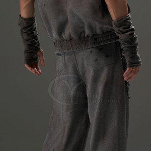 Sun Faded Distressed <b>Flare</b> <b>Sweatpants</b> Men’s Vintage Streetwear Jogger Pants <b>Wholesale</b> Washed <b>Flare</b> Sweat Pants Sun - Product Image 6