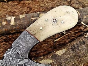 Cuchillo de Supervivencia Táctico Portátil para Caza y Camping, de Acero de Damasco con Mango de Madera, Venta Caliente de Fábrica, OEM Personalizado - Product Image 4
