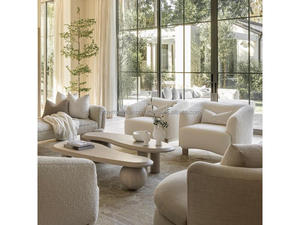 Modern Nesting Coffee Table Set of 2 Solid Wood Double Coffee Table Designer Double Coffee Table Set Wooden Nesting Center Table - Product Image 3