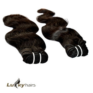 Le vendeur en gros offre 100% extensions de cheveux humains vierges naturels Remy vague de corps cuticule alignée vague d'eau de couleur noire indienne - Product Image 2
